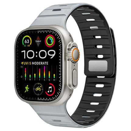 xDfind Magnetic Norman Buckle Silicone Watch Band, For Apple Watch 42 / 44 / 45 / 46 / 49mm, For Apple Watch 38 / 40 / 41 / S11 42mm - DealBuddy