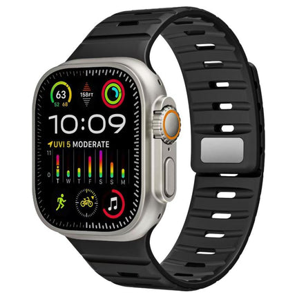 xDfind Magnetic Norman Buckle Silicone Watch Band, For Apple Watch 42 / 44 / 45 / 46 / 49mm, For Apple Watch 38 / 40 / 41 / S11 42mm - DealBuddy