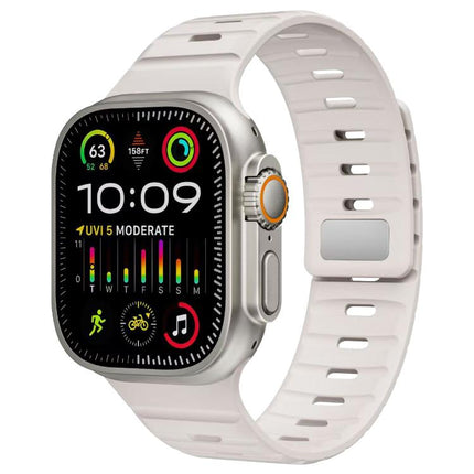 xDfind Magnetic Norman Buckle Silicone Watch Band, For Apple Watch 42 / 44 / 45 / 46 / 49mm, For Apple Watch 38 / 40 / 41 / S11 42mm - DealBuddy
