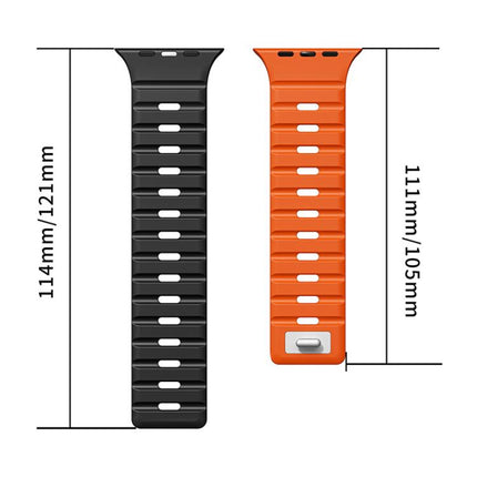 xDfind Magnetic Norman Buckle Silicone Watch Band, For Apple Watch 42 / 44 / 45 / 46 / 49mm, For Apple Watch 38 / 40 / 41 / S11 42mm - DealBuddy