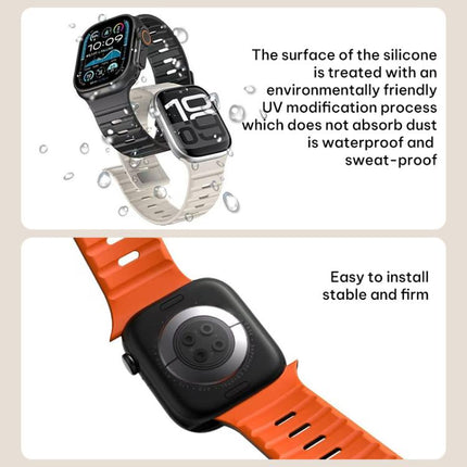 xDfind Magnetic Norman Buckle Silicone Watch Band, For Apple Watch 42 / 44 / 45 / 46 / 49mm, For Apple Watch 38 / 40 / 41 / S11 42mm - DealBuddy