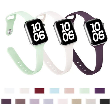 xDfind Small Waist Reverse Buckle Silicone Watch Band, For Apple Watch 38 / 40 / 41 / S11 42mm - DealBuddy