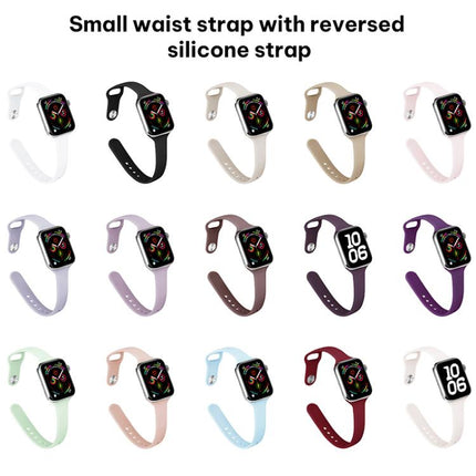 xDfind Small Waist Reverse Buckle Silicone Watch Band, For Apple Watch 38 / 40 / 41 / S11 42mm - DealBuddy