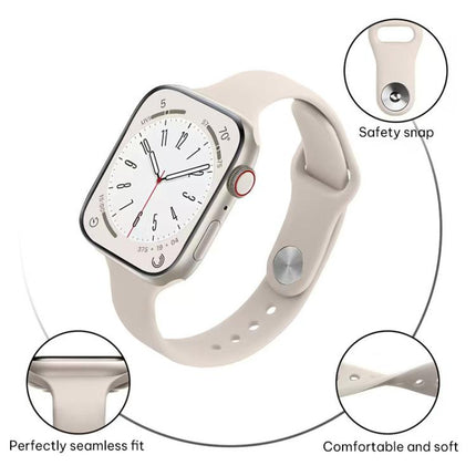 xDfind Small Waist Reverse Buckle Silicone Watch Band, For Apple Watch 38 / 40 / 41 / S11 42mm - DealBuddy