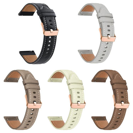 xDfind Rose Gold Buckle Black Shark Fine Grain Vegan Leather Watch Band, For Apple Watch 42 / 44 / 45 / 46 / 49mm, For Apple Watch 38 / 40 / 41 / S11 42mm - DealBuddy