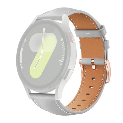 xDfind Rose Gold Buckle Black Shark Fine Grain Vegan Leather Watch Band, For Samsung Galaxy Watch7 / FE / 6 / 5 / 4, For Samsung Galaxy Fit3 - DealBuddy
