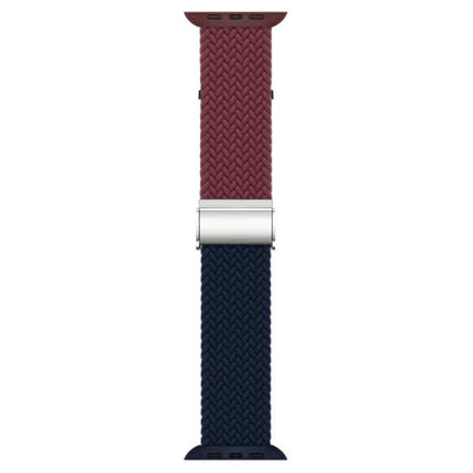 xDfind Buckle-fastening Stitching Braided Nylon Watch Band, For Apple Watch 42 / 44 / 45 / 46 / 49mm, For Apple Watch 38 / 40 / 41 / S10 42mm - DealBuddy