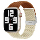 xDfind Buckle-fastening Stitching Braided Nylon Watch Band, For Apple Watch 42 / 44 / 45 / 46 / 49mm, For Apple Watch 38 / 40 / 41 / S10 42mm - DealBuddy