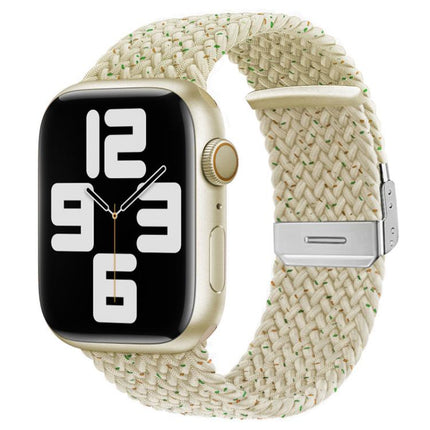 xDfind Buckle-fastening Stitching Braided Nylon Watch Band, For Apple Watch 42 / 44 / 45 / 46 / 49mm, For Apple Watch 38 / 40 / 41 / S10 42mm - DealBuddy