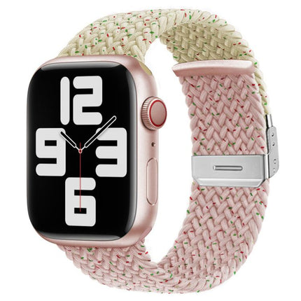 xDfind Buckle-fastening Stitching Braided Nylon Watch Band, For Apple Watch 42 / 44 / 45 / 46 / 49mm, For Apple Watch 38 / 40 / 41 / S10 42mm - DealBuddy