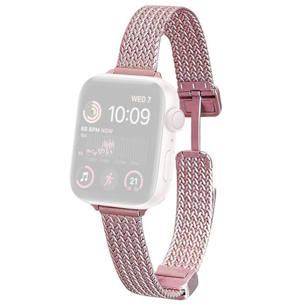 xDfind Wheat Ear Magnetic Buckle Stainless Steel Watch Band, For Apple Watch 42 / 44 / 45 / 46 / 49mm, For Apple Watch 38 / 40 / 41 / S10 42mm - DealBuddy