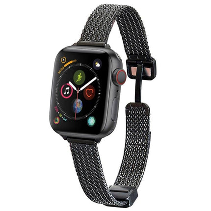 xDfind Wheat Ear Magnetic Buckle Stainless Steel Watch Band, For Apple Watch 42 / 44 / 45 / 46 / 49mm, For Apple Watch 38 / 40 / 41 / S10 42mm - DealBuddy