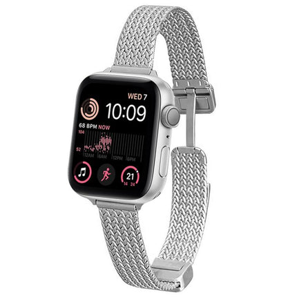 xDfind Wheat Ear Magnetic Buckle Stainless Steel Watch Band, For Apple Watch 42 / 44 / 45 / 46 / 49mm, For Apple Watch 38 / 40 / 41 / S10 42mm - DealBuddy