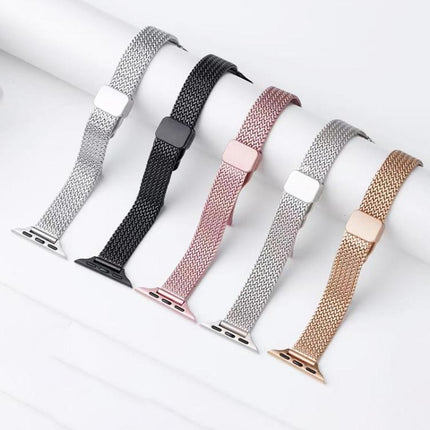 xDfind Wheat Ear Magnetic Buckle Stainless Steel Watch Band, For Apple Watch 42 / 44 / 45 / 46 / 49mm, For Apple Watch 38 / 40 / 41 / S10 42mm - DealBuddy