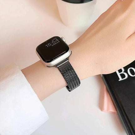xDfind Wheat Ear Magnetic Buckle Stainless Steel Watch Band, For Apple Watch 42 / 44 / 45 / 46 / 49mm, For Apple Watch 38 / 40 / 41 / S10 42mm - DealBuddy