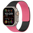 For Apple Watch 42 / 44 / 45 / 46 / 49mm / Black + Pink