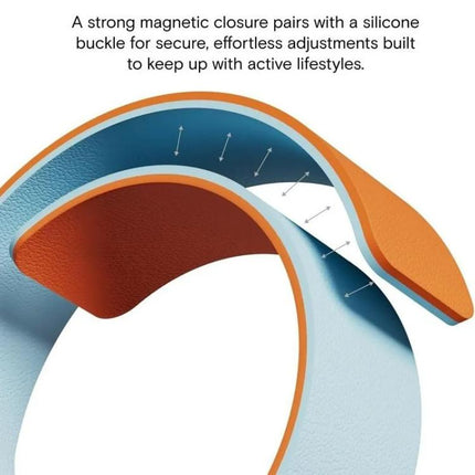 xDfind Color-blocking Litchi Texture Magnetic Silicone Watch Band, For Apple Watch 42 / 44 / 45 / 46 / 49mm, For Apple Watch 38 / 40 / 41 / S11 42mm - DealBuddy