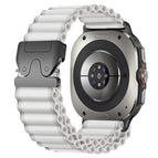 For Samsung Galaxy Watch8 / Watch8 Classic / White + Black Buckle