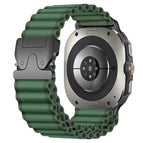 For Samsung Galaxy Watch8 / Watch8 Classic / Green + Black Buckle