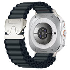 For Samsung Galaxy Watch8 / Watch8 Classic / Dark Grey + Silver Buckle