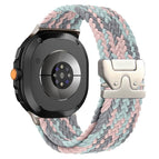 For Samsung Galaxy Watch8 / Watch8 Classic / Grey Blue Pink+Silver Buckle
