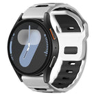xDfind Flat-head Dual-color Silicone Watch Band, For Samsung Galaxy Watch Ultra / Ultra 2025, For Samsung Galaxy Watch8 / Watch8 Classic, For Samsung Galaxy Watch7 / FE / 6 / 5 / 4 - DealBuddy