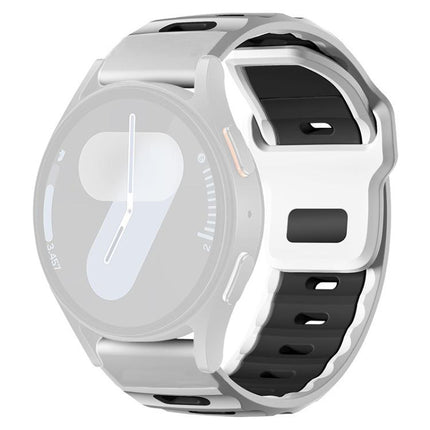 xDfind Flat-head Dual-color Silicone Watch Band, For Samsung Galaxy Watch Ultra / Ultra 2025, For Samsung Galaxy Watch8 / Watch8 Classic, For Samsung Galaxy Watch7 / FE / 6 / 5 / 4 - DealBuddy