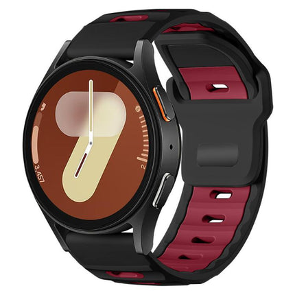 xDfind Flat-head Dual-color Silicone Watch Band, For Samsung Galaxy Watch Ultra / Ultra 2025, For Samsung Galaxy Watch8 / Watch8 Classic, For Samsung Galaxy Watch7 / FE / 6 / 5 / 4 - DealBuddy