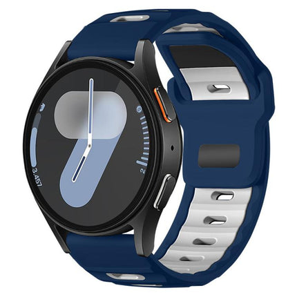 xDfind Flat-head Dual-color Silicone Watch Band, For Samsung Galaxy Watch Ultra / Ultra 2025, For Samsung Galaxy Watch8 / Watch8 Classic, For Samsung Galaxy Watch7 / FE / 6 / 5 / 4 - DealBuddy