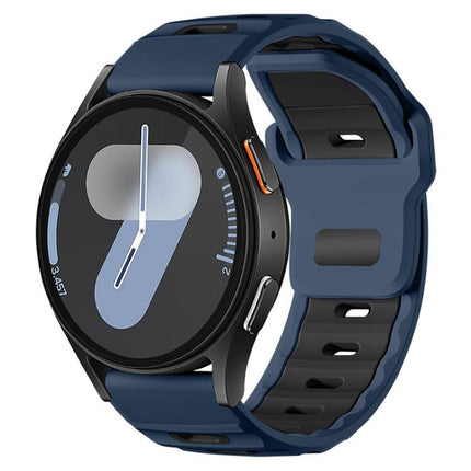 xDfind Flat-head Dual-color Silicone Watch Band, For Samsung Galaxy Watch Ultra / Ultra 2025, For Samsung Galaxy Watch8 / Watch8 Classic, For Samsung Galaxy Watch7 / FE / 6 / 5 / 4 - DealBuddy