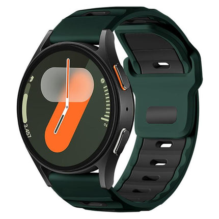 xDfind Flat-head Dual-color Silicone Watch Band, For Samsung Galaxy Watch Ultra / Ultra 2025, For Samsung Galaxy Watch8 / Watch8 Classic, For Samsung Galaxy Watch7 / FE / 6 / 5 / 4 - DealBuddy
