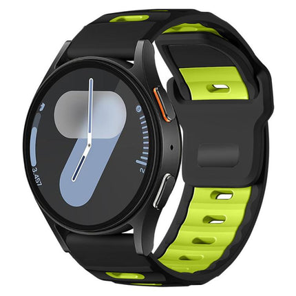 xDfind Flat-head Dual-color Silicone Watch Band, For Samsung Galaxy Watch Ultra / Ultra 2025, For Samsung Galaxy Watch8 / Watch8 Classic, For Samsung Galaxy Watch7 / FE / 6 / 5 / 4 - DealBuddy