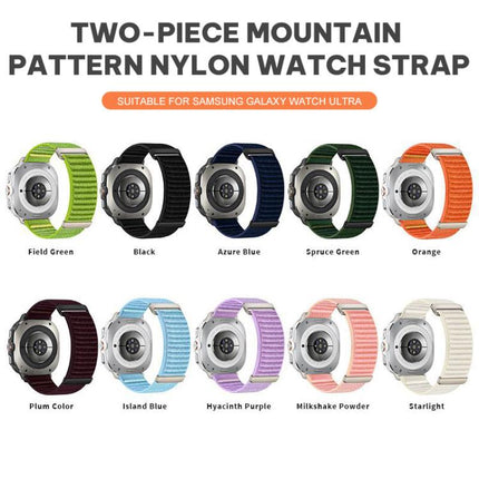 xDfind Two-section Mountain Pattern Nylon Watch Band, For Samsung Galaxy Watch Ultra / Ultra 2025 - DealBuddy
