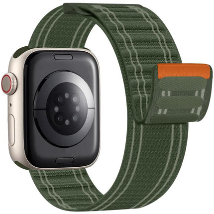 xDfind Nylon Loop Woven Hook and Loop Fastener Watch Band, For Apple Watch 42 / 44 / 45 / 46 / 49mm, For Apple Watch 38 / 40 / 41 / S11 42mm - DealBuddy