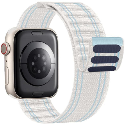 xDfind Nylon Loop Woven Hook and Loop Fastener Watch Band, For Apple Watch 42 / 44 / 45 / 46 / 49mm, For Apple Watch 38 / 40 / 41 / S11 42mm - DealBuddy