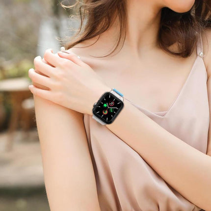 xDfind Nylon Loop Woven Hook and Loop Fastener Watch Band, For Apple Watch 42 / 44 / 45 / 46 / 49mm, For Apple Watch 38 / 40 / 41 / S11 42mm - DealBuddy