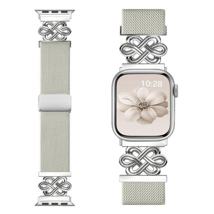 xDfind Chinese Knot Nylon Braided Magnetic Buckle Watch Band, For Apple Watch 42 / 44 / 45 / 46 / 49mm, For Apple Watch 38 / 40 / 41 / S11 42mm - DealBuddy