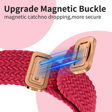 xDfind Chinese Knot Nylon Rainbow Braided Magnetic Buckle Watch Band, For Apple Watch 42 / 44 / 45 / 46 / 49mm, For Apple Watch 38 / 40 / 41 / S11 42mm - DealBuddy