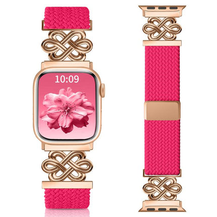 xDfind Chinese Knot Nylon Rainbow Braided Magnetic Buckle Watch Band, For Apple Watch 42 / 44 / 45 / 46 / 49mm, For Apple Watch 38 / 40 / 41 / S11 42mm