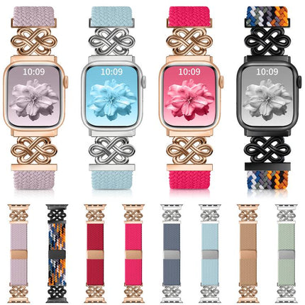 xDfind Chinese Knot Nylon Rainbow Braided Magnetic Buckle Watch Band, For Apple Watch 42 / 44 / 45 / 46 / 49mm, For Apple Watch 38 / 40 / 41 / S11 42mm - DealBuddy