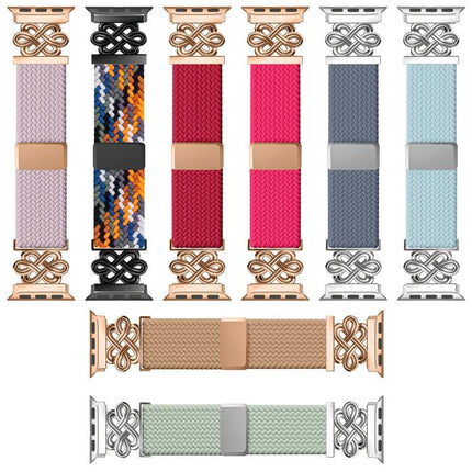 xDfind Chinese Knot Nylon Rainbow Braided Magnetic Buckle Watch Band, For Apple Watch 42 / 44 / 45 / 46 / 49mm, For Apple Watch 38 / 40 / 41 / S11 42mm - DealBuddy