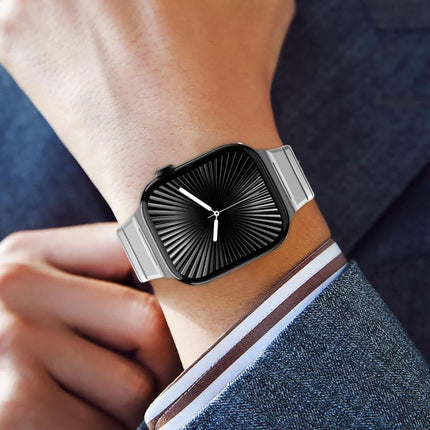 One Bead Folding Clasp Metal Titanium Alloy Watch Band, For Apple Watch 46mm / 49mm / 45mm / 44mm, For Apple Watch 42mm / 41mm / 40mm / 38mm - DealBuddy
