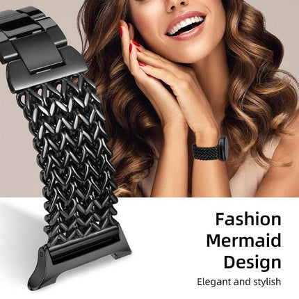 xDfind Herringbone Braided Stainless Steel Watch Band, For Samsung Galaxy Watch Ultra / Ultra 2025, For Samsung Galaxy Watch8 / Watch8 Classic - DealBuddy