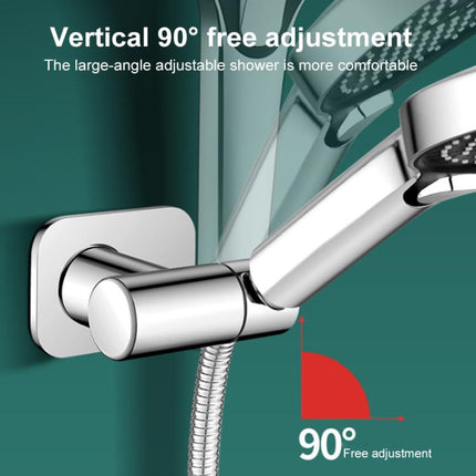 Stainless Steel Drill-Free Shower Head Holder 360 Degree Rotation Adjustable Universal Base - DealBuddy