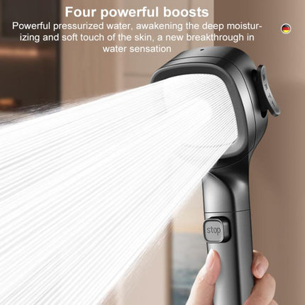 Multifunctional 4-Speed Pressurized Spray Gun Filter Shower Head with One Button Water Stop Function - DealBuddy