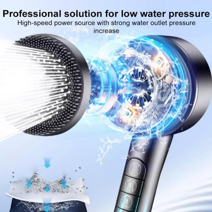 Multifunctional 4-Mode Powerful Turbocharged Water Purification Shower Head with One Button Water Stop Switch - DealBuddy