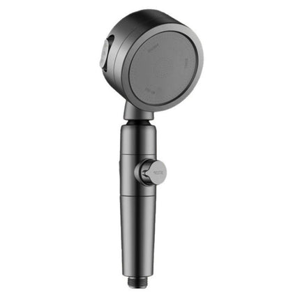 Three Setting Adjustable Filter Pressurized Shower Head Shower Nozzle with One Button Water Stop Switch - DealBuddy