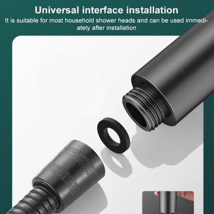 Portable 5-Setting Adjustable Pressurized Shower Head with One Button Water Stop Switch - DealBuddy