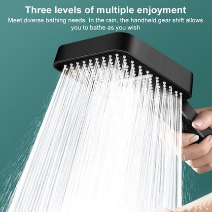 Portable 3-Setting Adjustable Pressurized Square Large Panel Shower Head Shower Nozzle - DealBuddy
