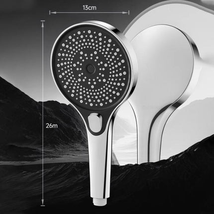 Portable 3-Setting Adjustable Pressurized Round Large Panel Shower Head Shower Nozzle - DealBuddy